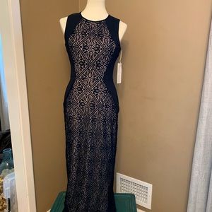 NWT GORGEOUS full length London Times Petites cocktail dress, size 8P.